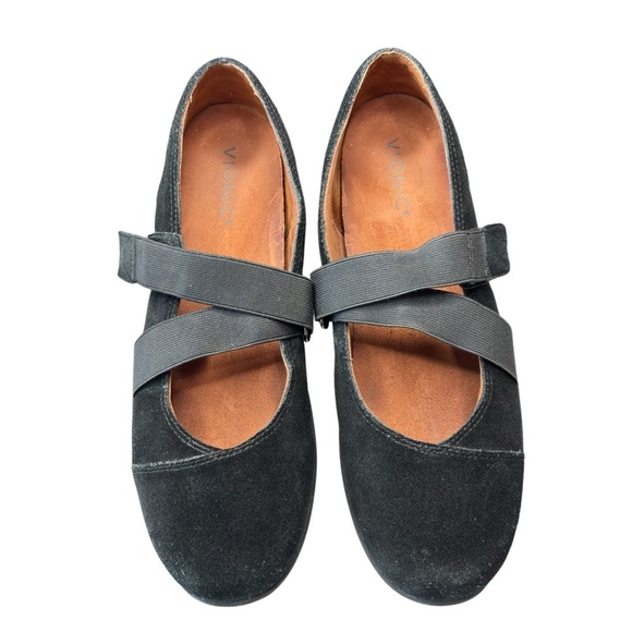 Vionic Shelby Comfort Shoe Size 9.5 Black Suede Leather Mary Janes orthopedic - Picture 1 of 11